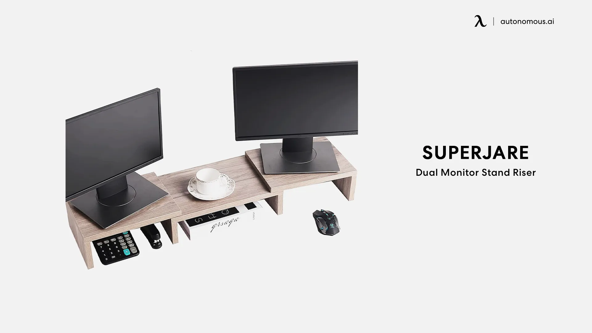 best dual monitor stand Riser by Superjare