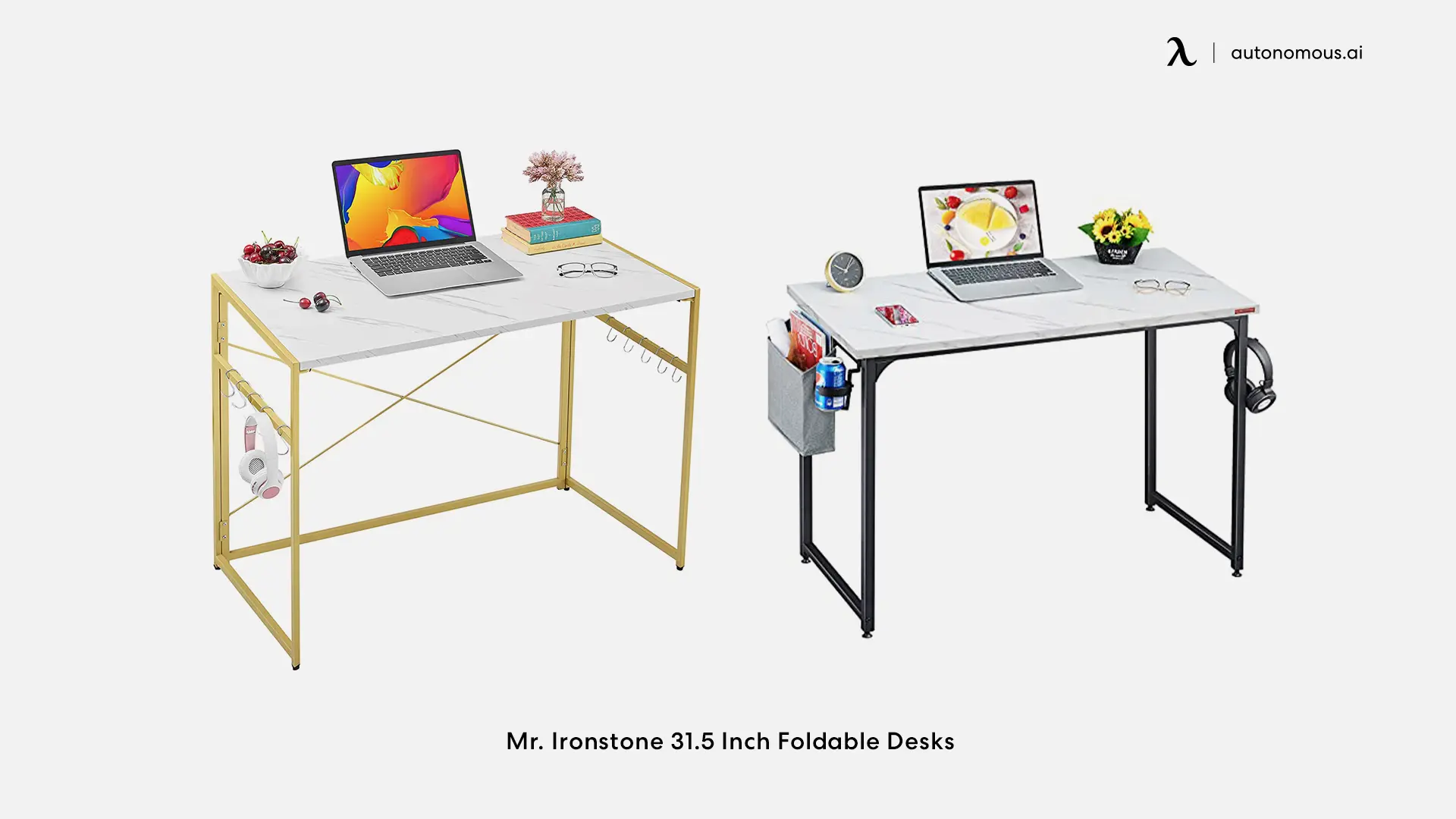 Mr. Ironstone 31.5 Inch Foldable Desks (Laminate Marple)