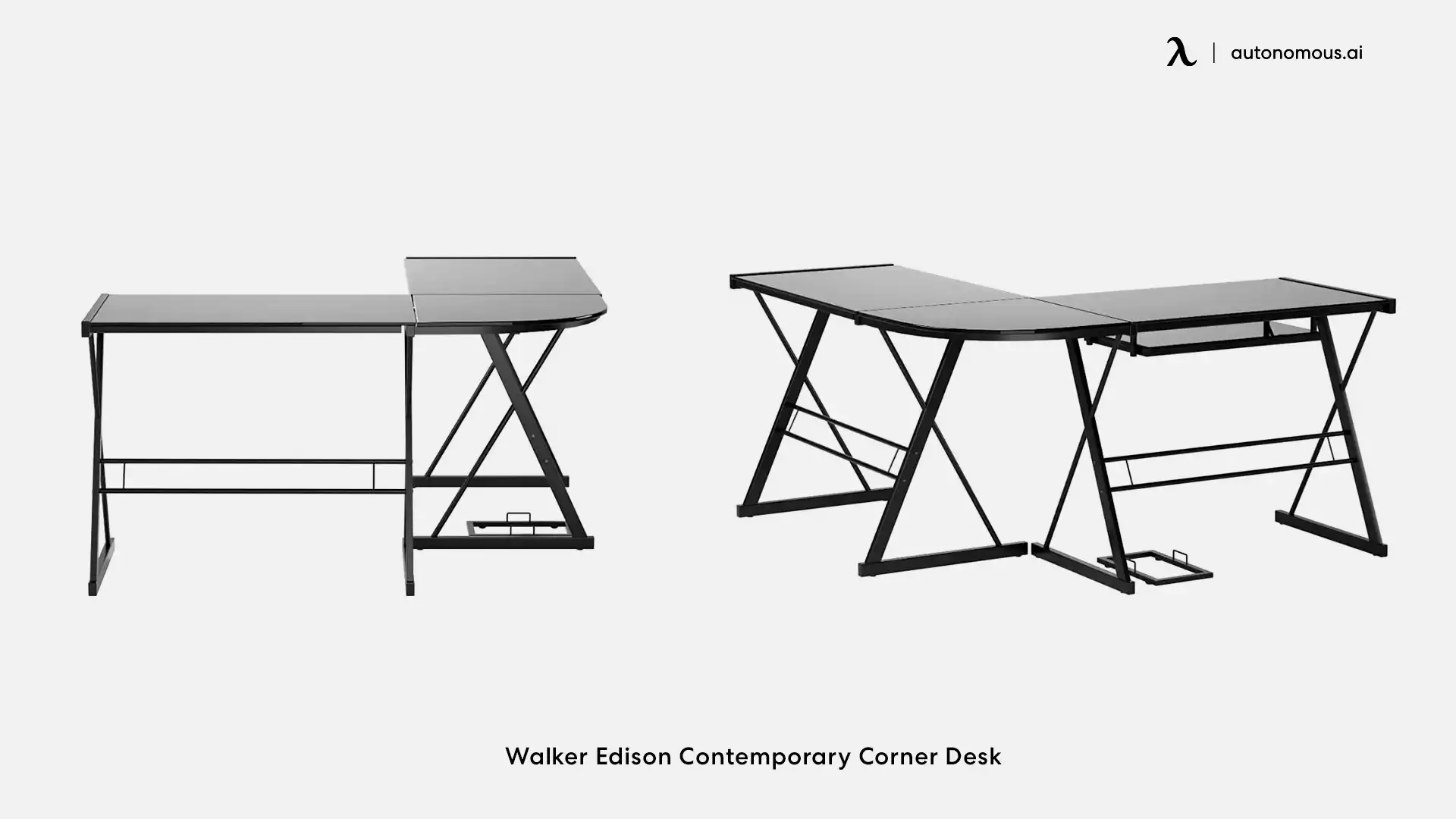 Walker Edison Soreno corner desk keyboard tray