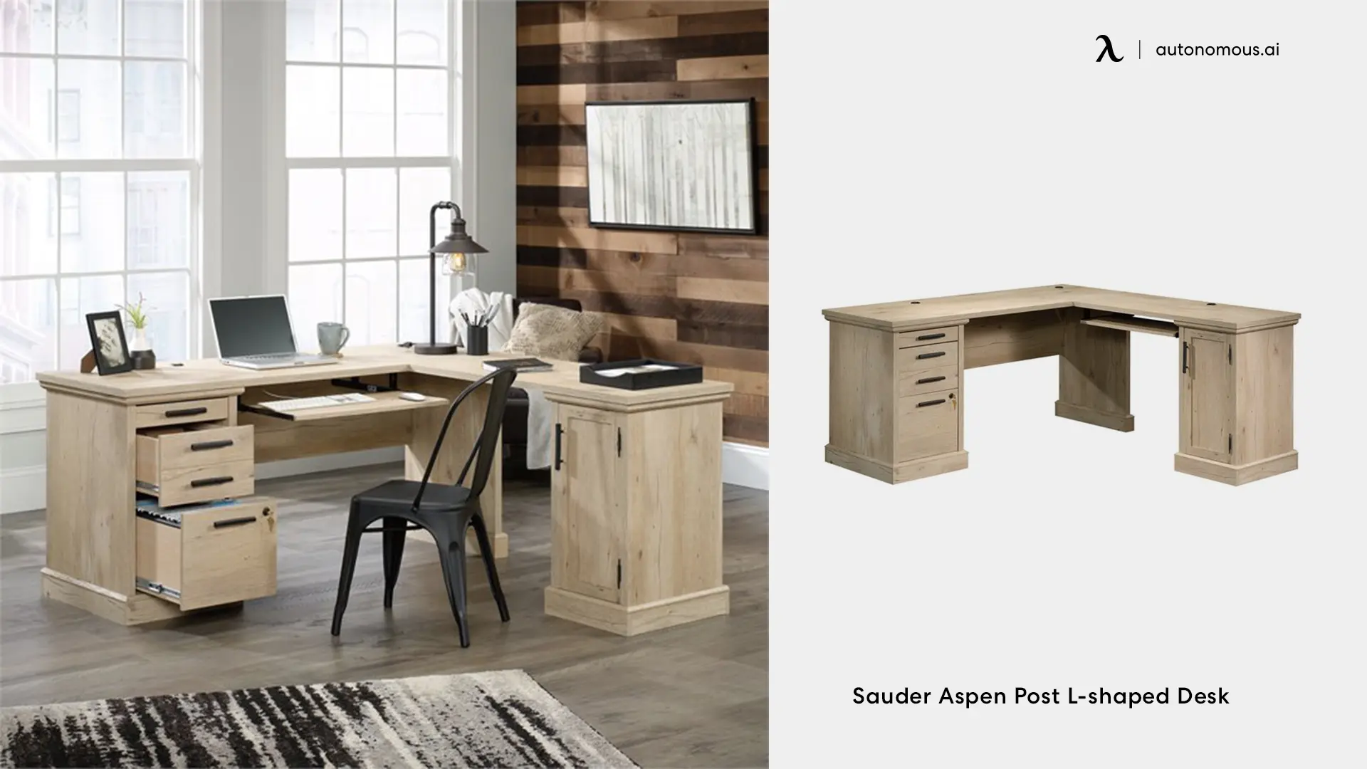 Sauder Aspen Post L-shaped Desk