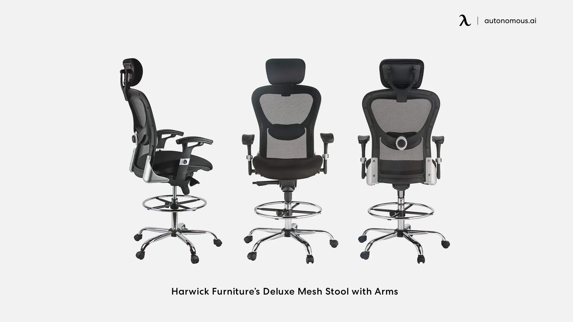 Harwick Furniture’s Deluxe Mesh Stool with Arms