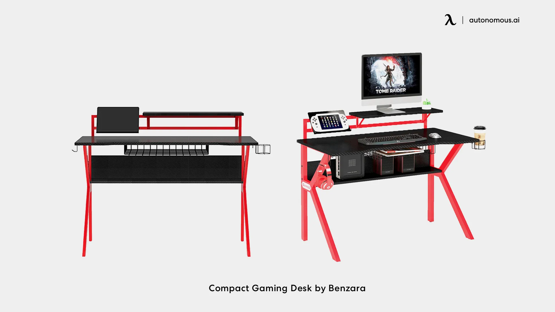 Benzara Compact Gaming Desk - dorm desk