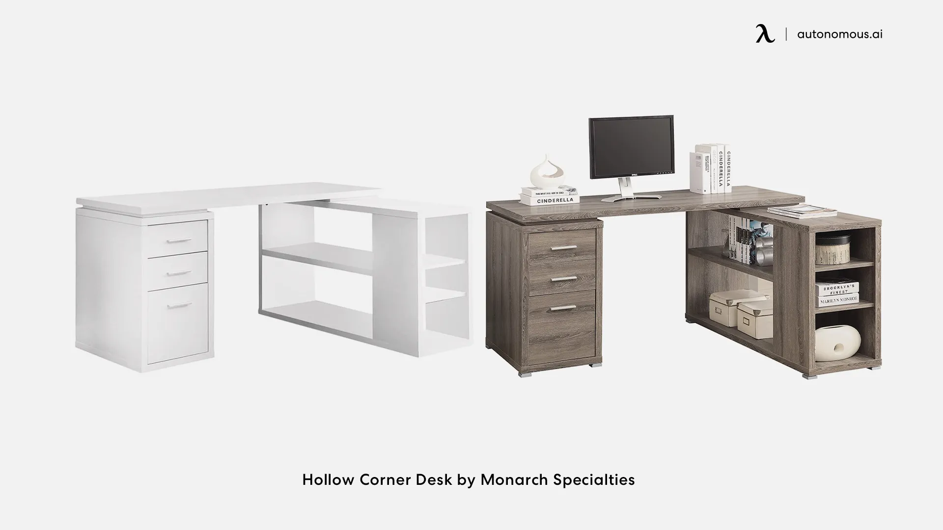 Hollow Corner Desk by Monarch Specialties