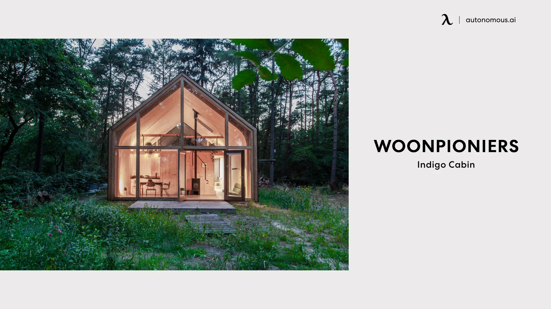 Woon Pioneers' Indigo modern cabin