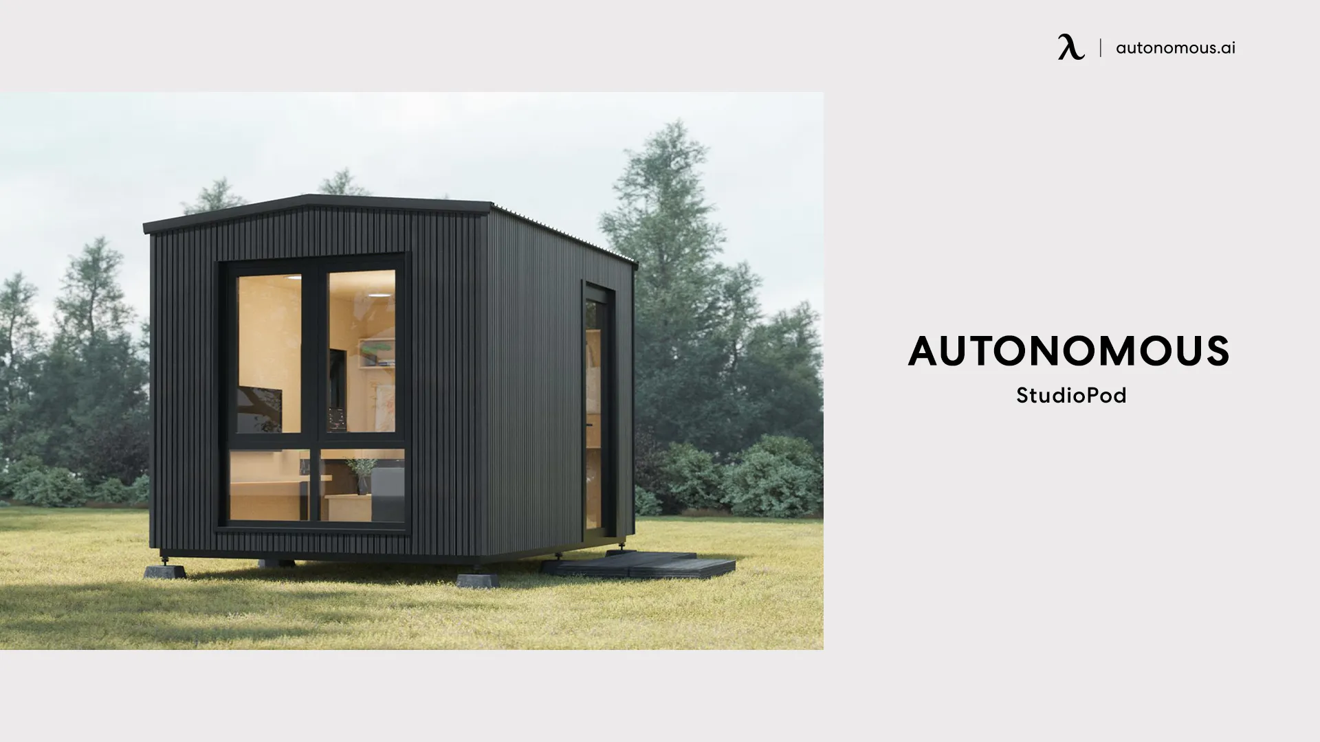 Autonomous StudioPod outdoor shed
