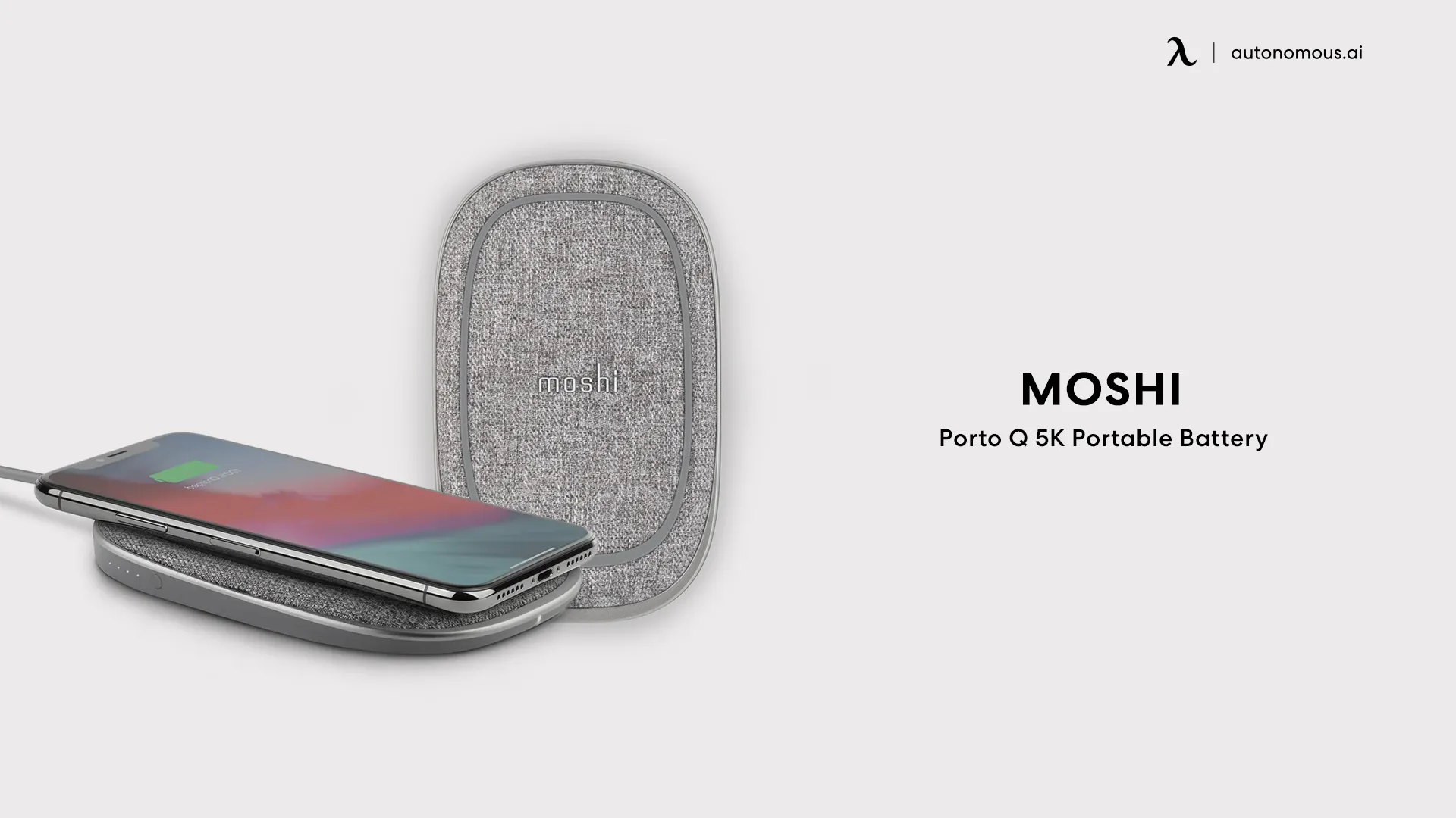 Moshi Porto Q 5K Portable Battery with Built-in Wireless Charger