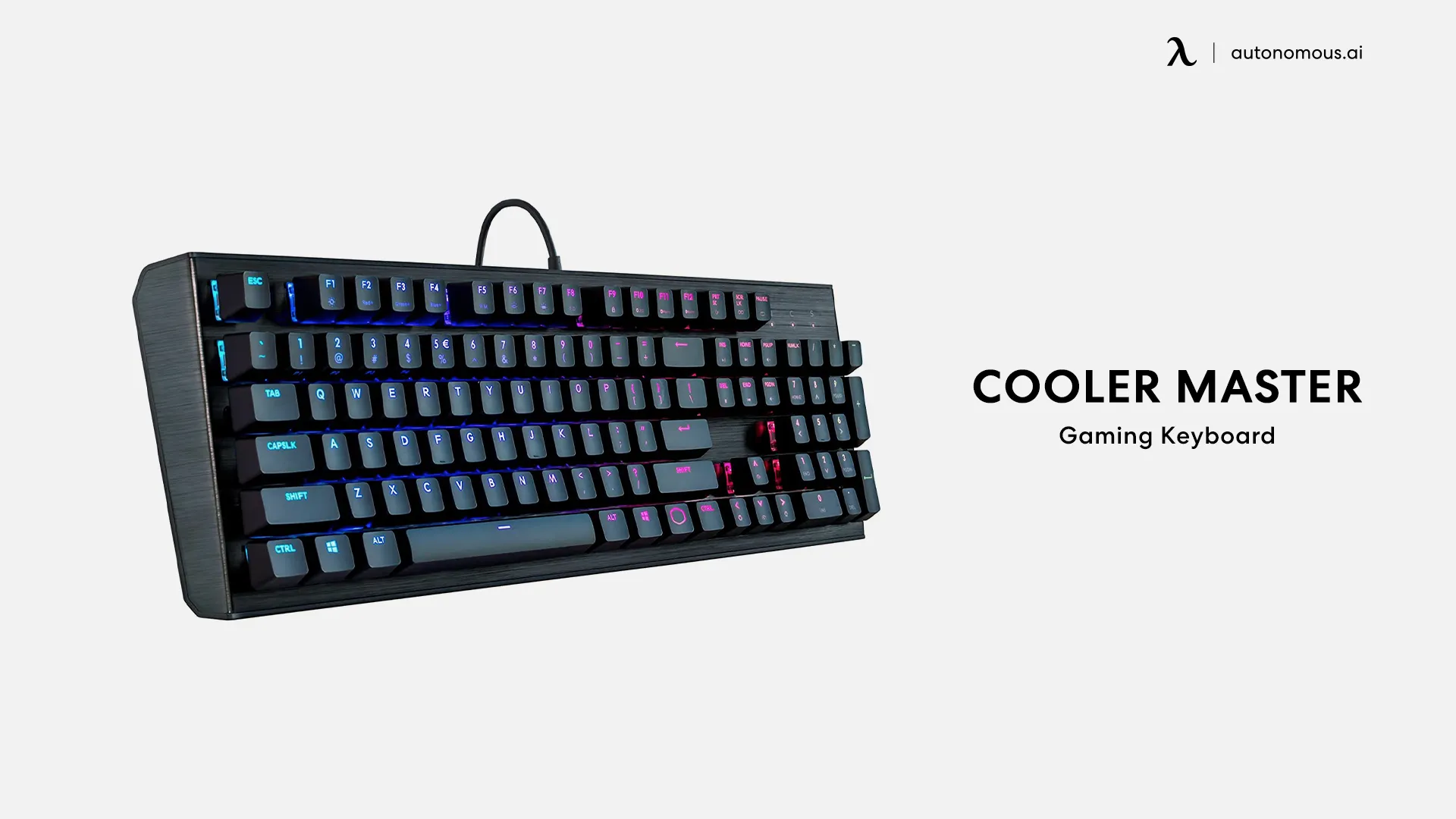 Cooler Master gaming keyboard and tray
