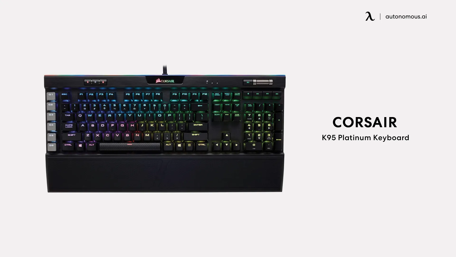 Corsair K95 Platinum gaming keyboard and tray
