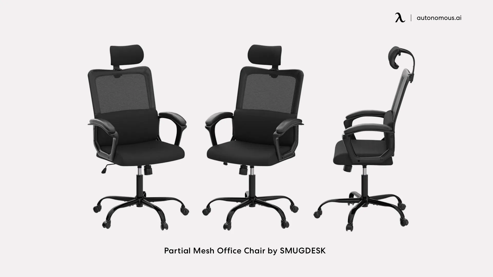 Partial Mesh Office Chair by SMUGDESK