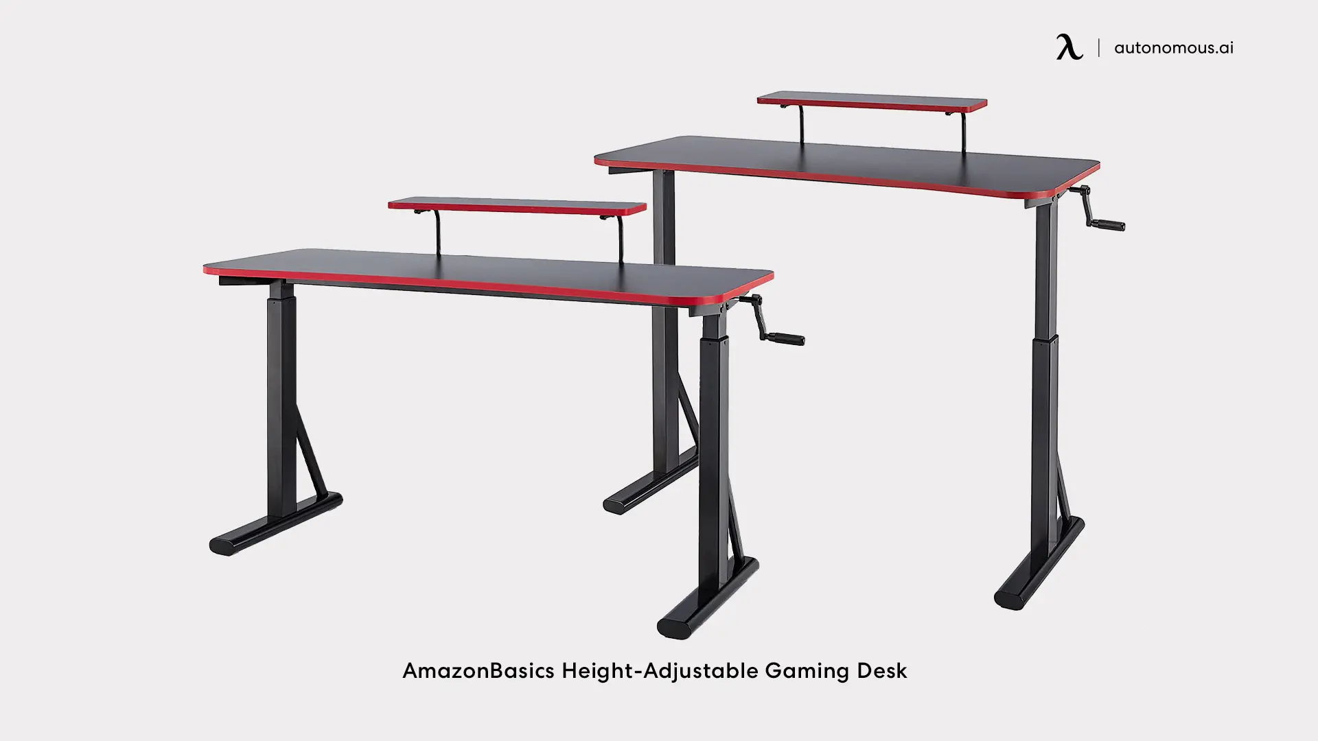 AmazonBasics Height-Adjustable Gaming Desk