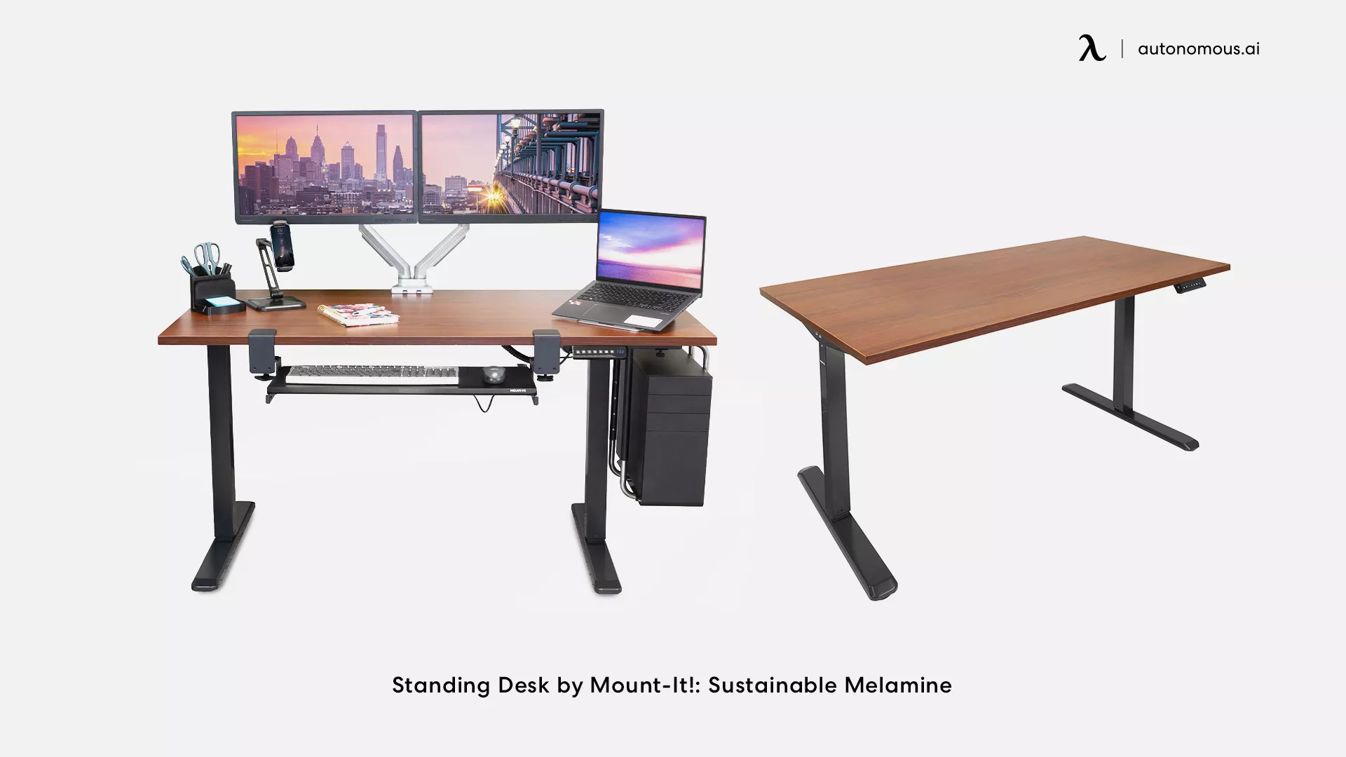 Mount-It! Standing Desk: Sustainable Melamine