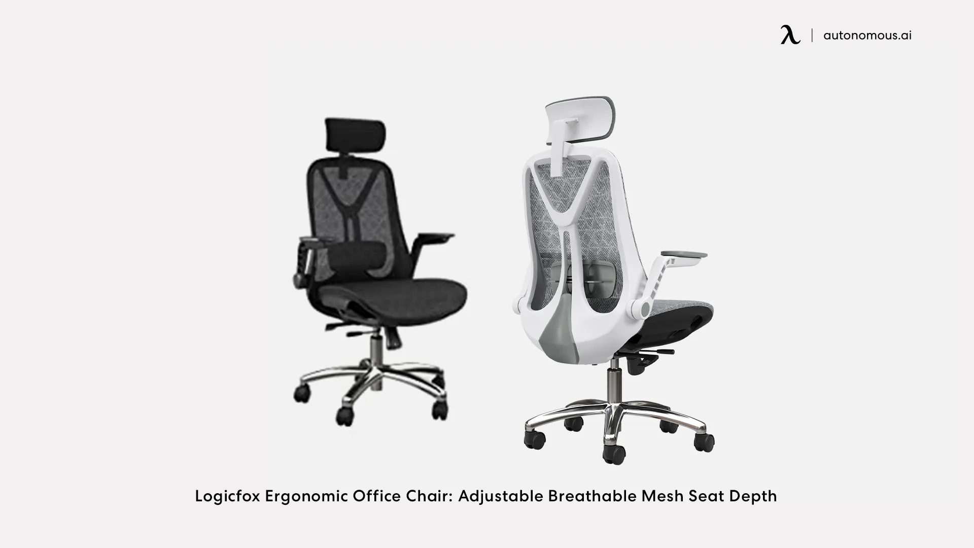 Logicfox Adjustable Breathable Mesh Seat Depth Office Chair