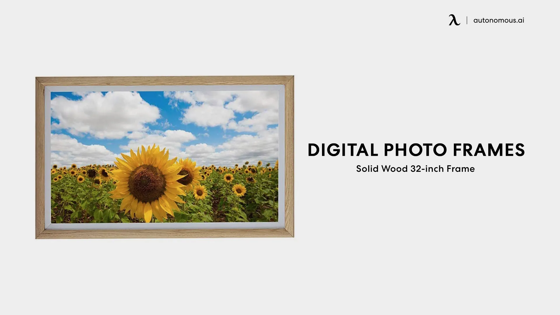 Digital Photo Frames Solid Wood 32-inch Frame