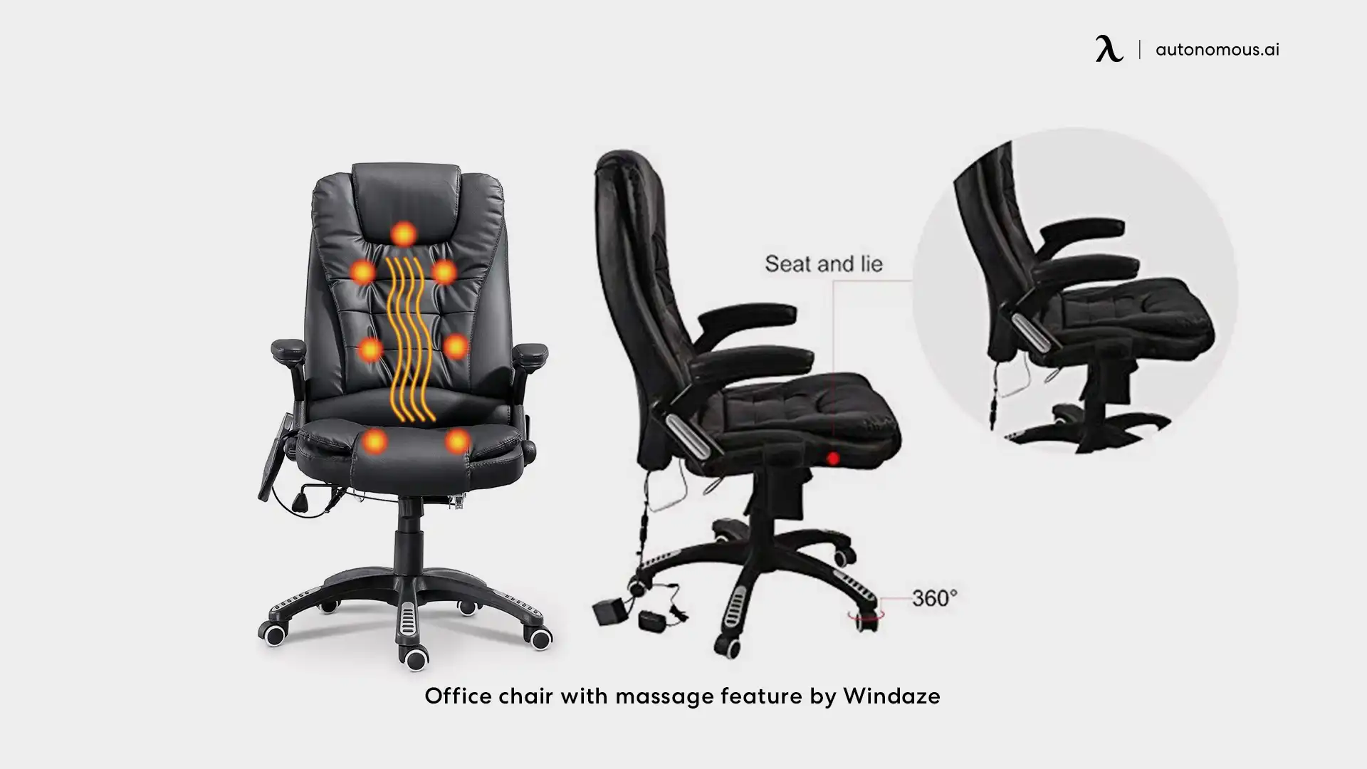 Office chair with massage feature by Windaze