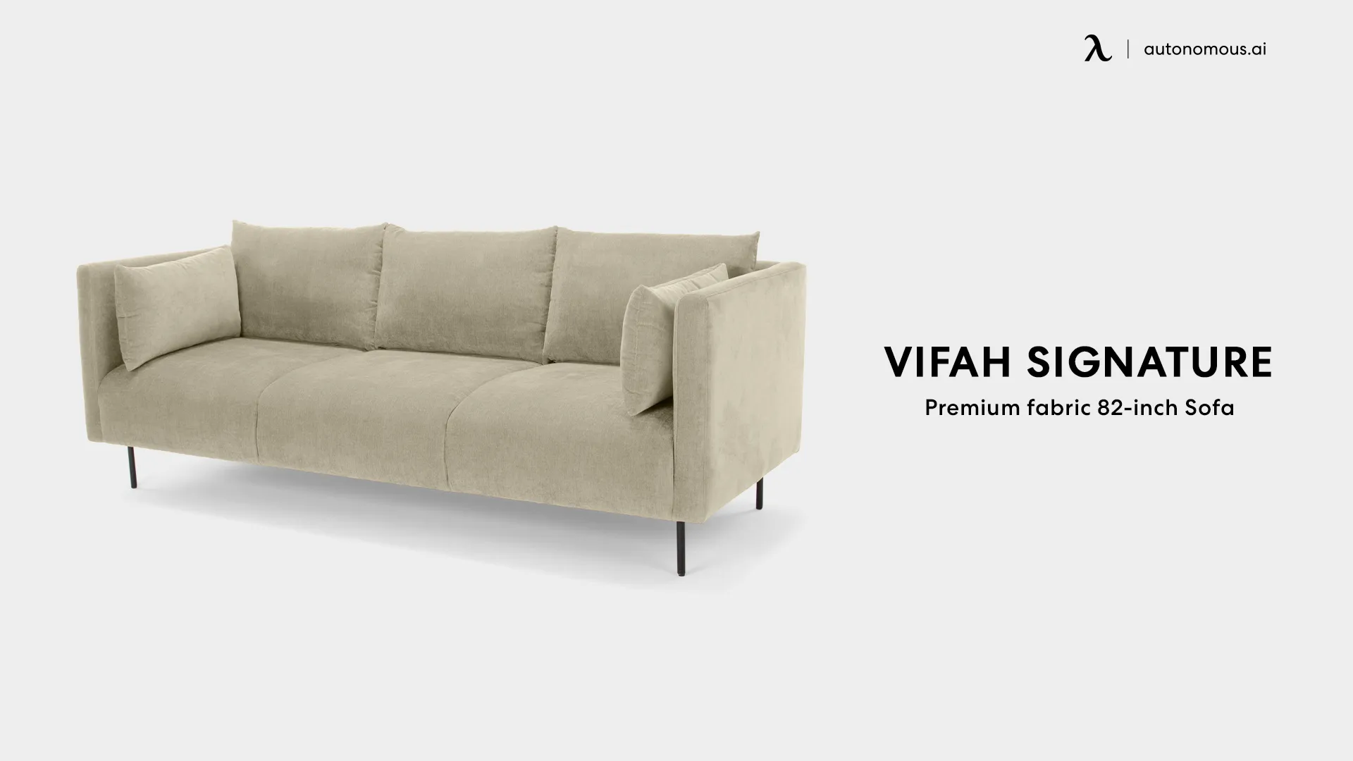 VIFAH SIGNATURE 82-inch Italian design premium fabric sofa