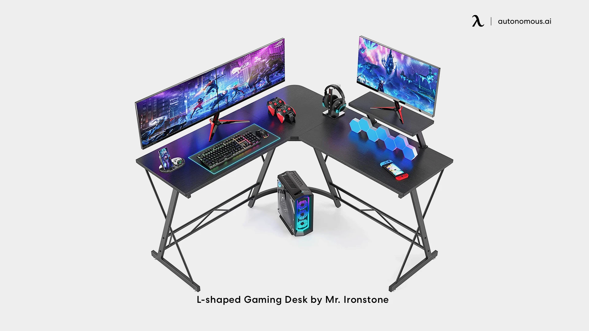 L-shaped Gaming Desk by Mr. Ironstone