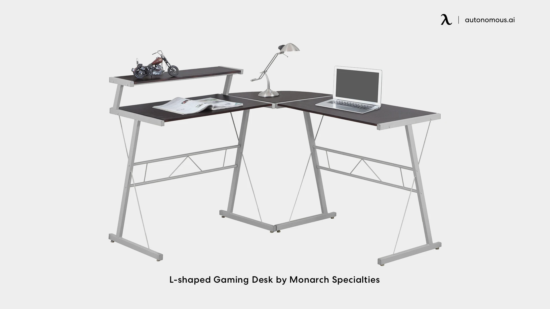 L-shaped Gaming Desk by Monarch Specialties