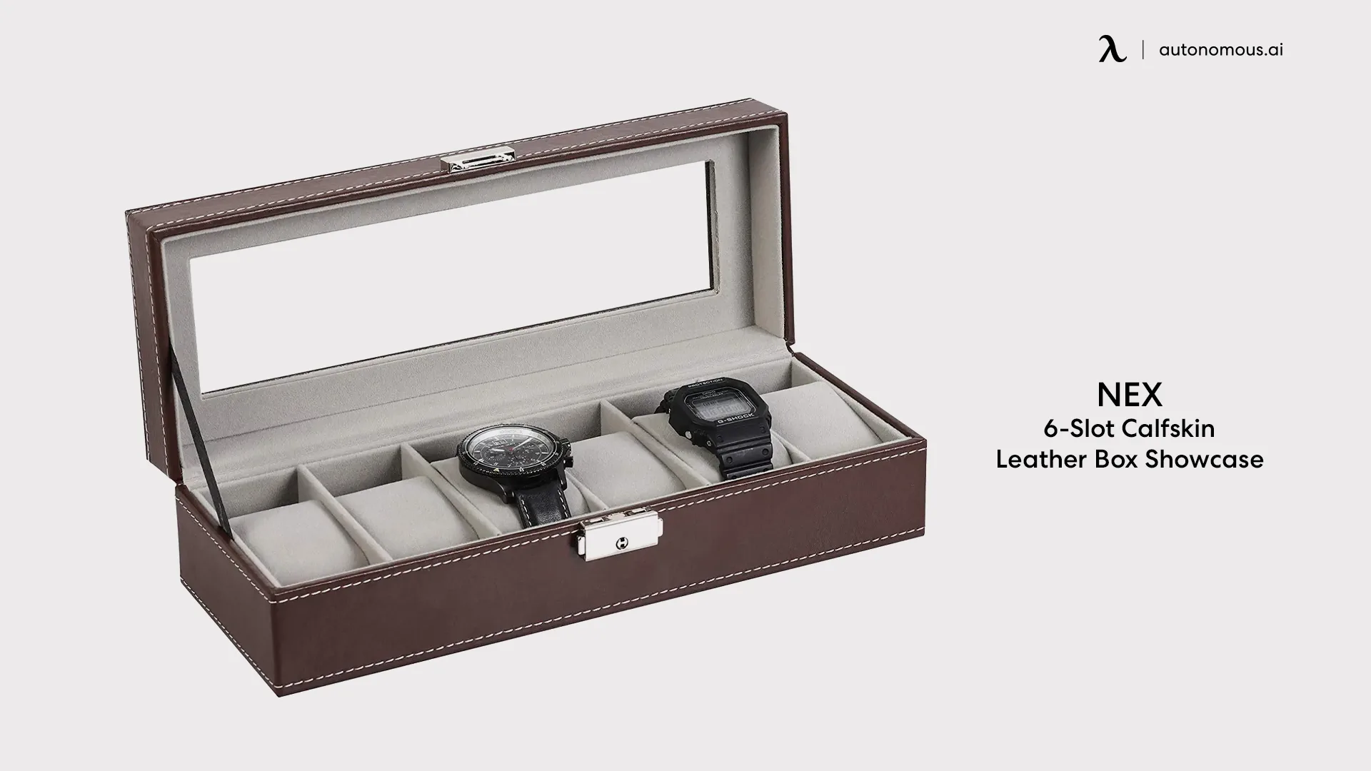 NEX 6-Slot Calfskin Leather Box Showcase