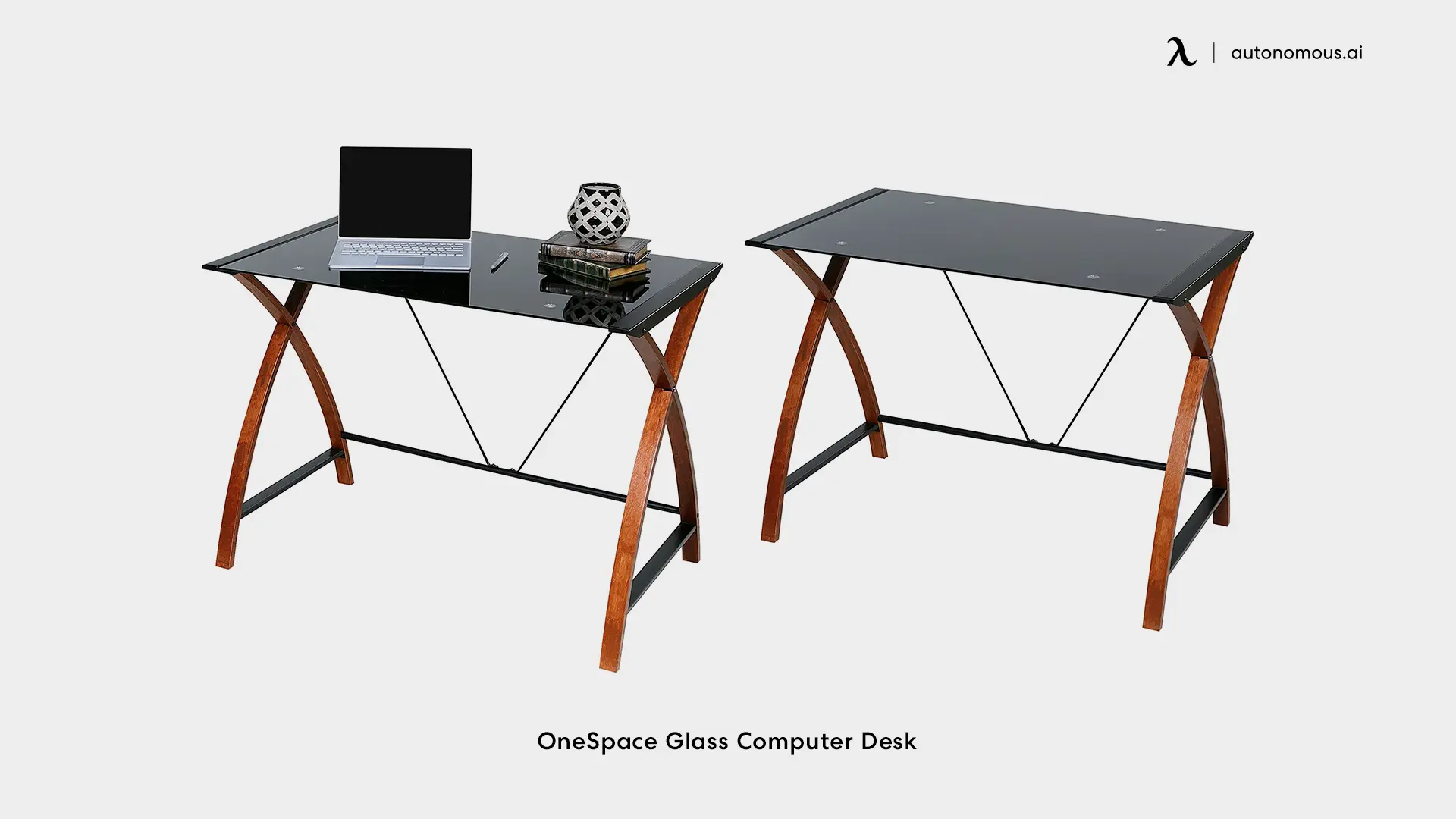 OneSpace Glass Computer Desk