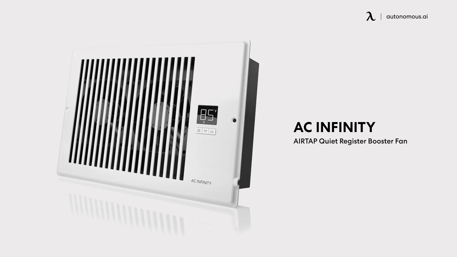 AC Infinity AIRTAP T4, Quiet Register Booster Fan with Thermostat Control