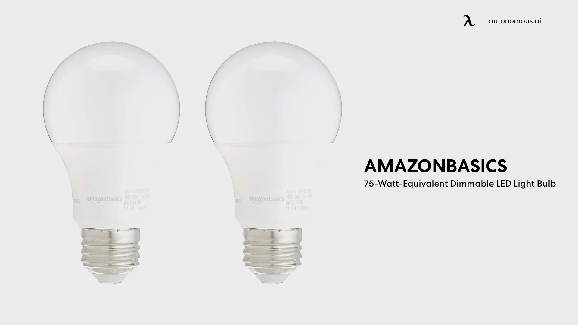 AmazonBasics 75-Watt-Equivalent Dimmable LED Light Bulb