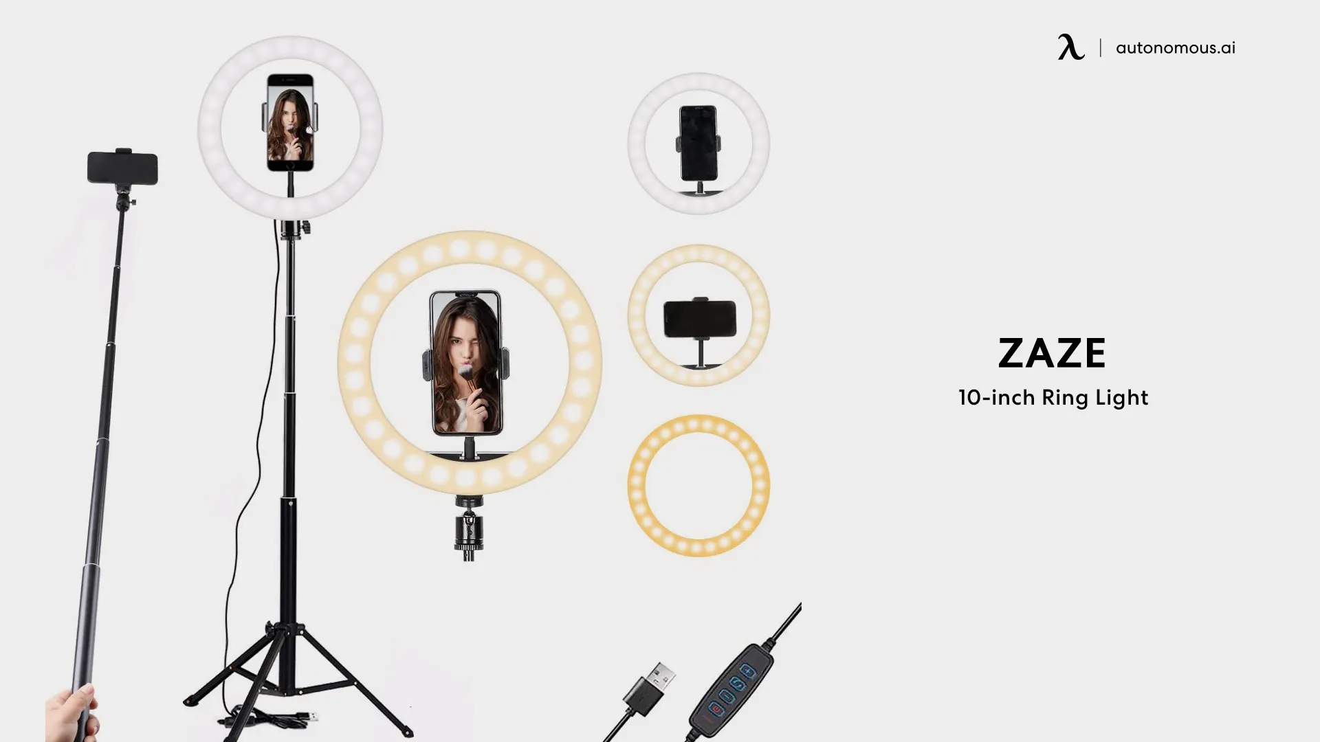 10-inch Ring Light by ZAZE - video conference lighting
