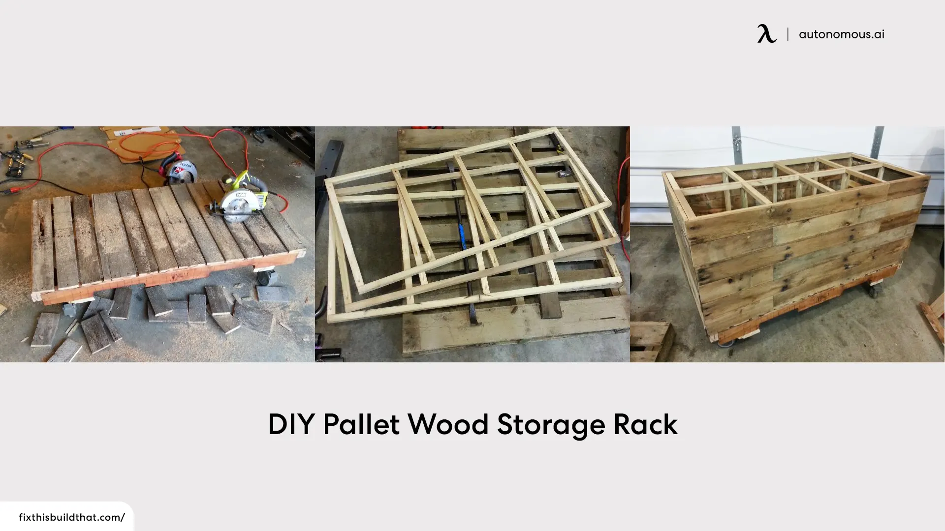 Create a Storage Rack Using Pallet Wood