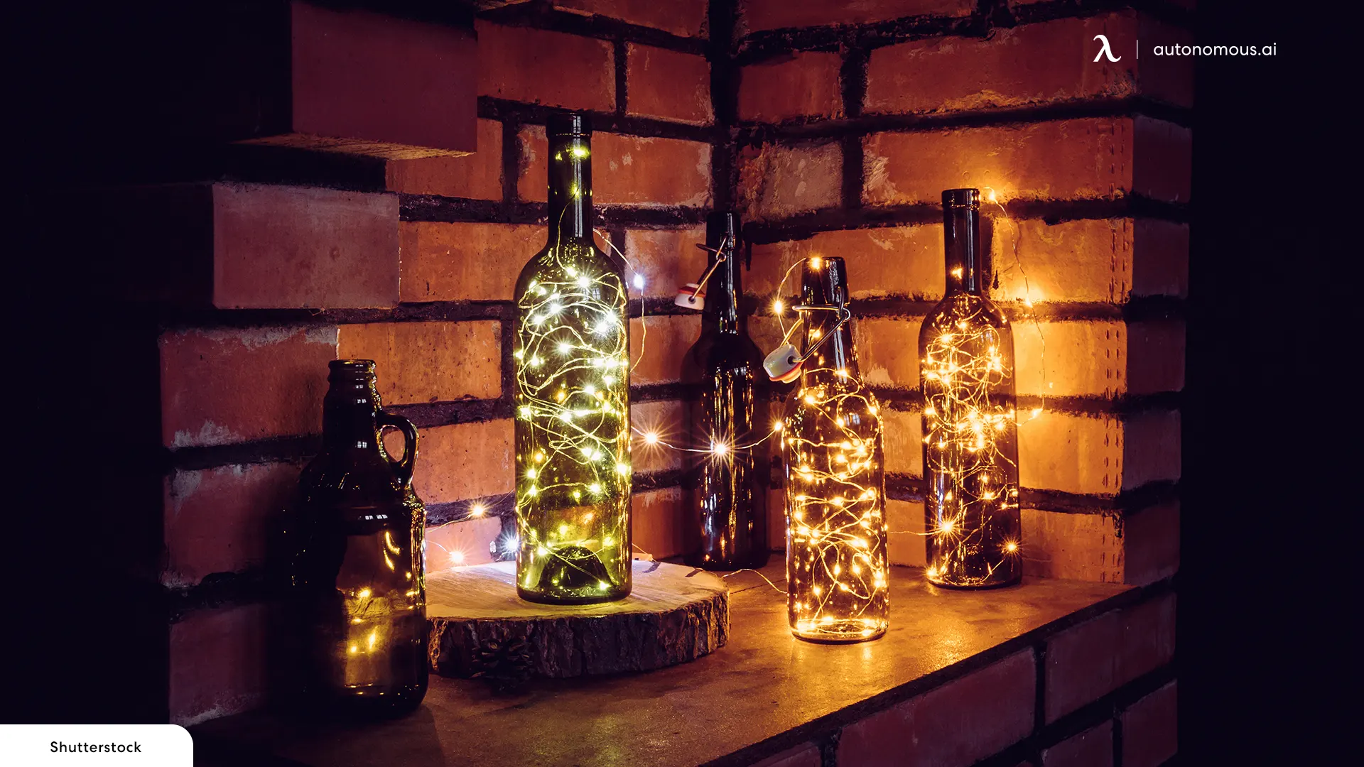 Decorate Lights Using Old Bottles