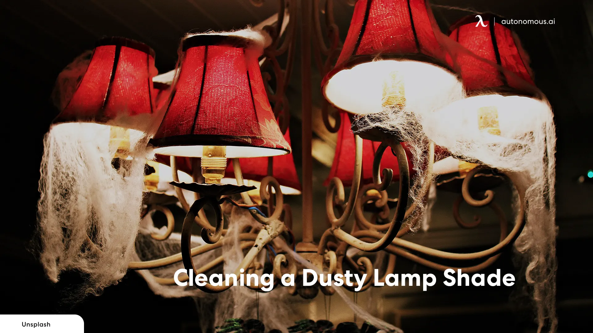 Cleaning a Dusty Lamp Shade