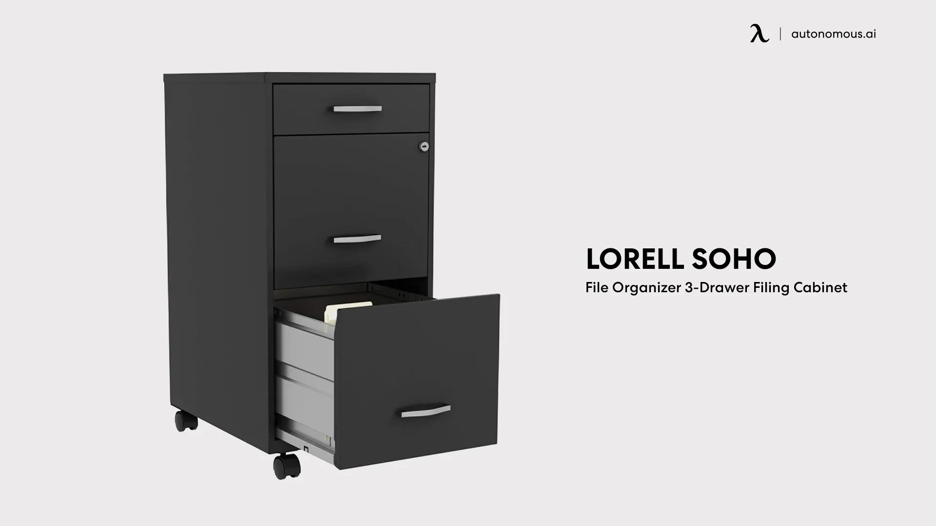 Lorell Soho File Organizer 3-Drawer Filing Cabinet