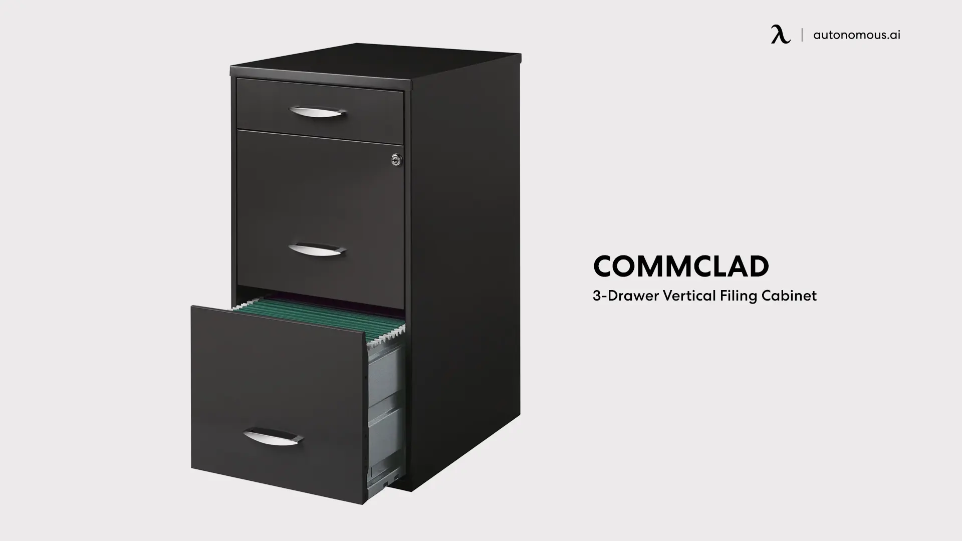 CommClad 3-Drawer Vertical Filing Cabinet