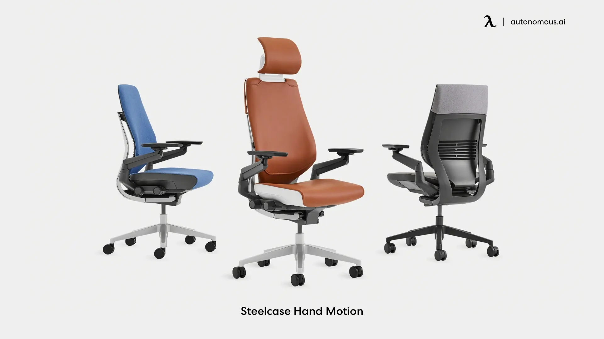 Steelcase Hand Motion black office chair with arms