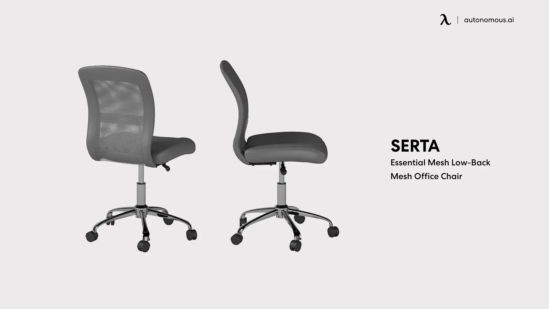 Serta Essential Mesh Low-Back Computer Desk Task Chair with No Arms