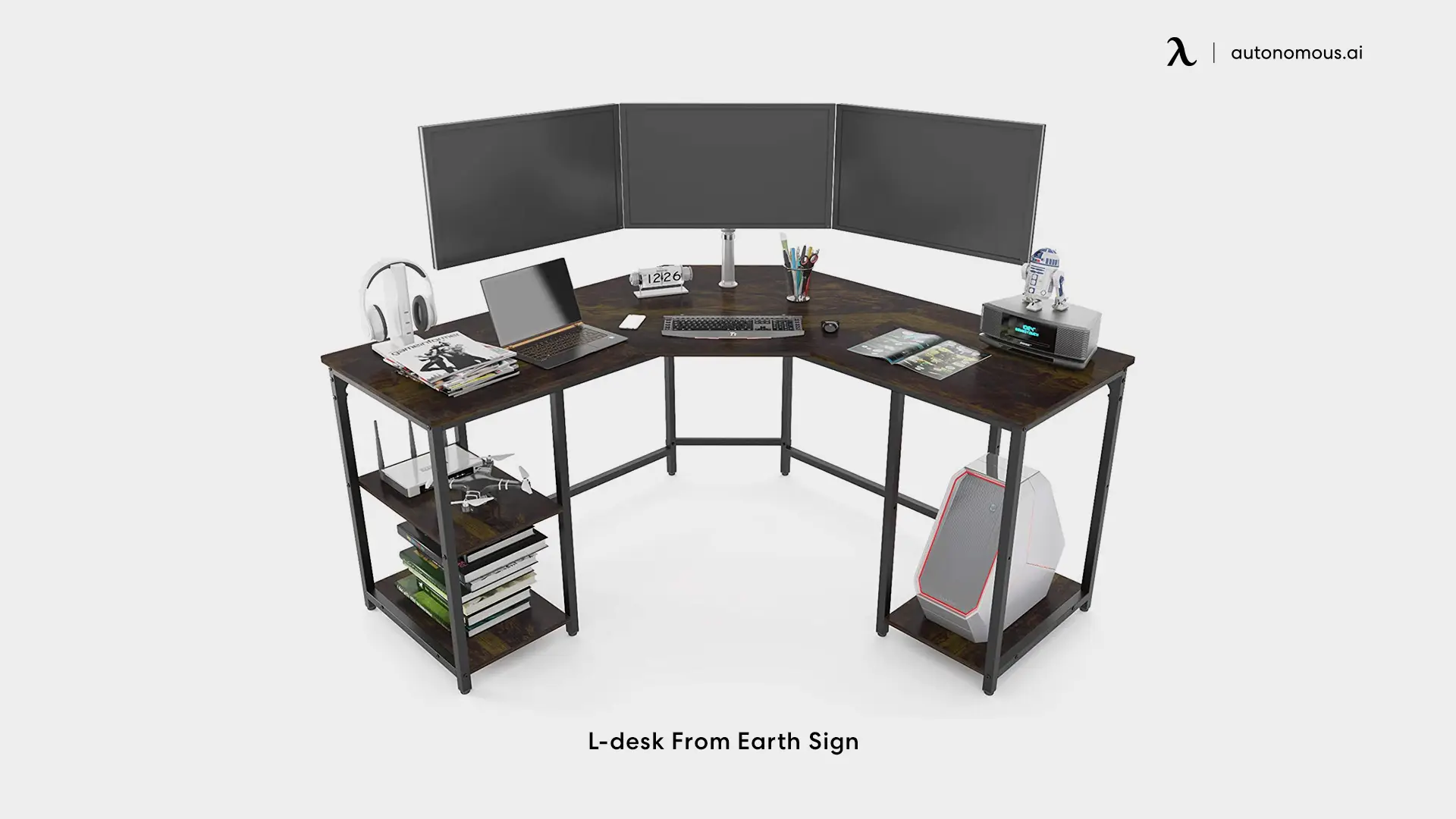 Black Friday L-shaped desk From Earth Sign