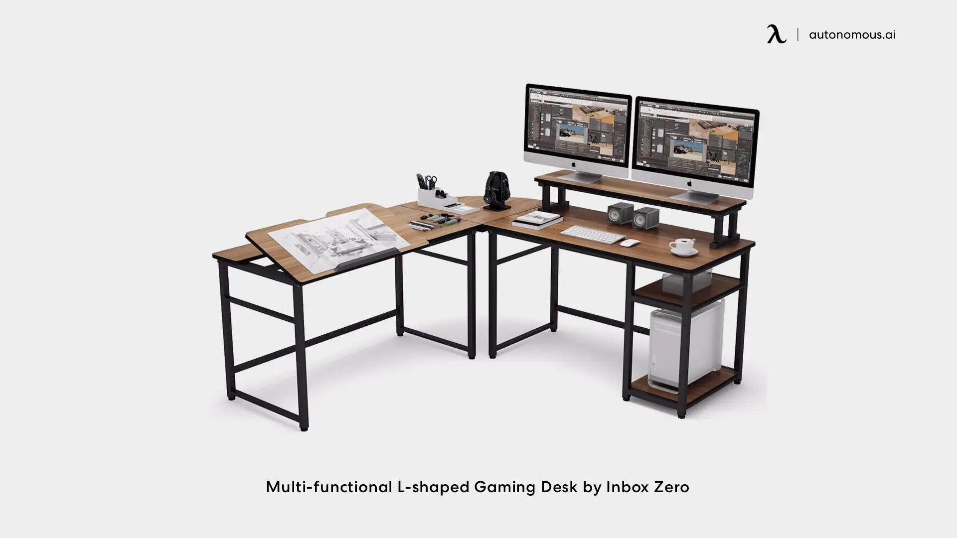 Multi-functional L-shaped Gaming Desk by Inbox Zero