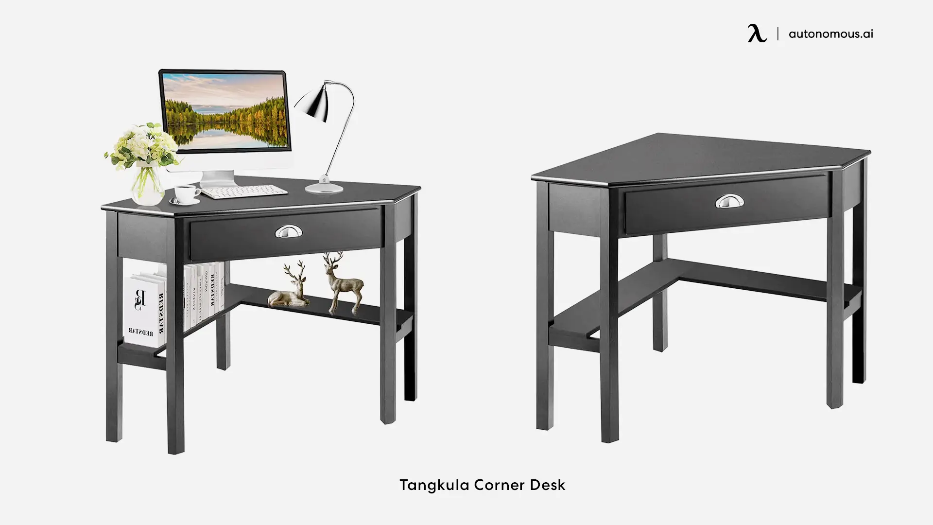 Black Corner Desk by Tangkula