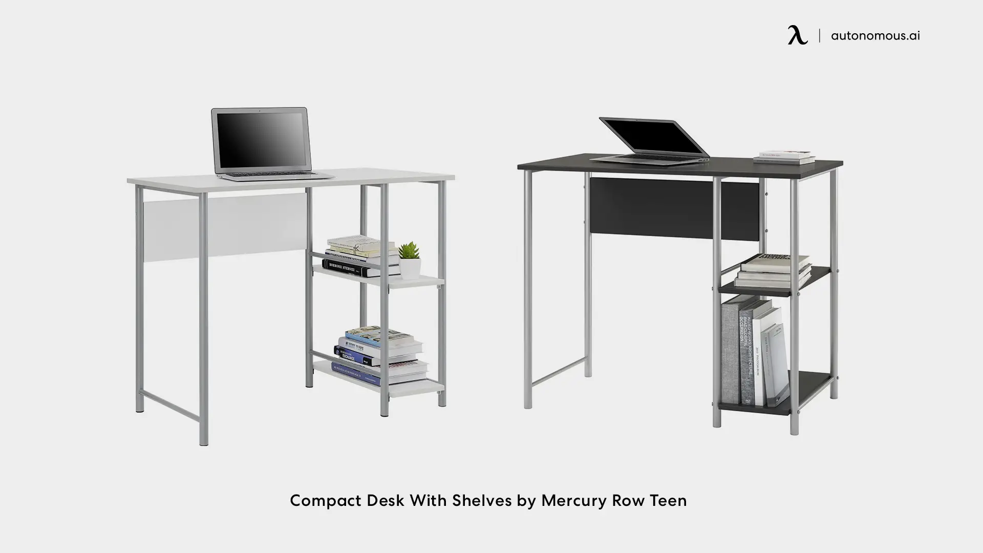 Compact Desk With Shelves by Mercury Row Teen