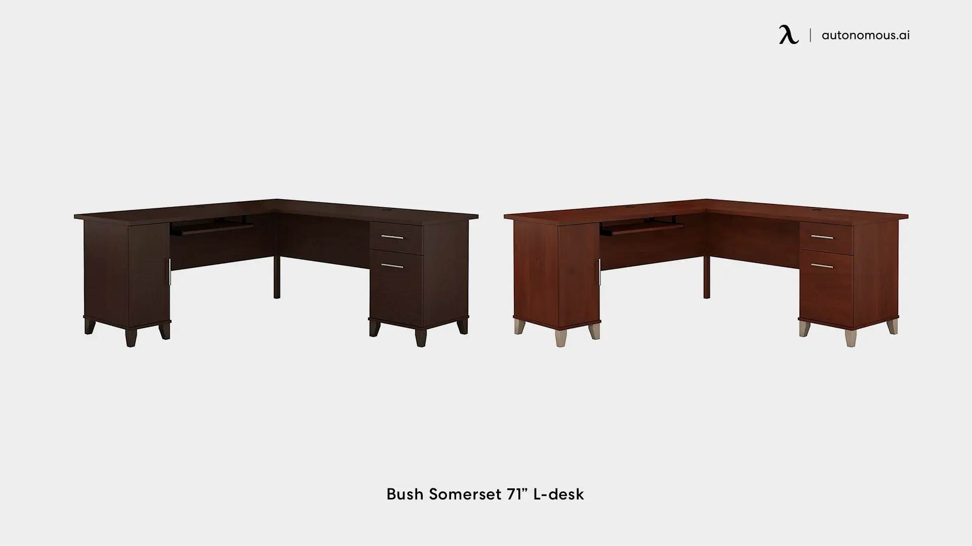 Bush Somerset 71” L-desk - corner desk with storage