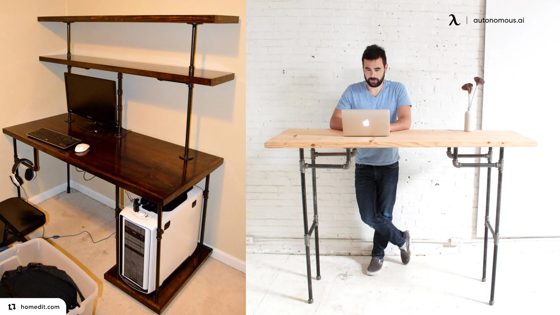 A Simple Standing Desk - DIY desk ideas