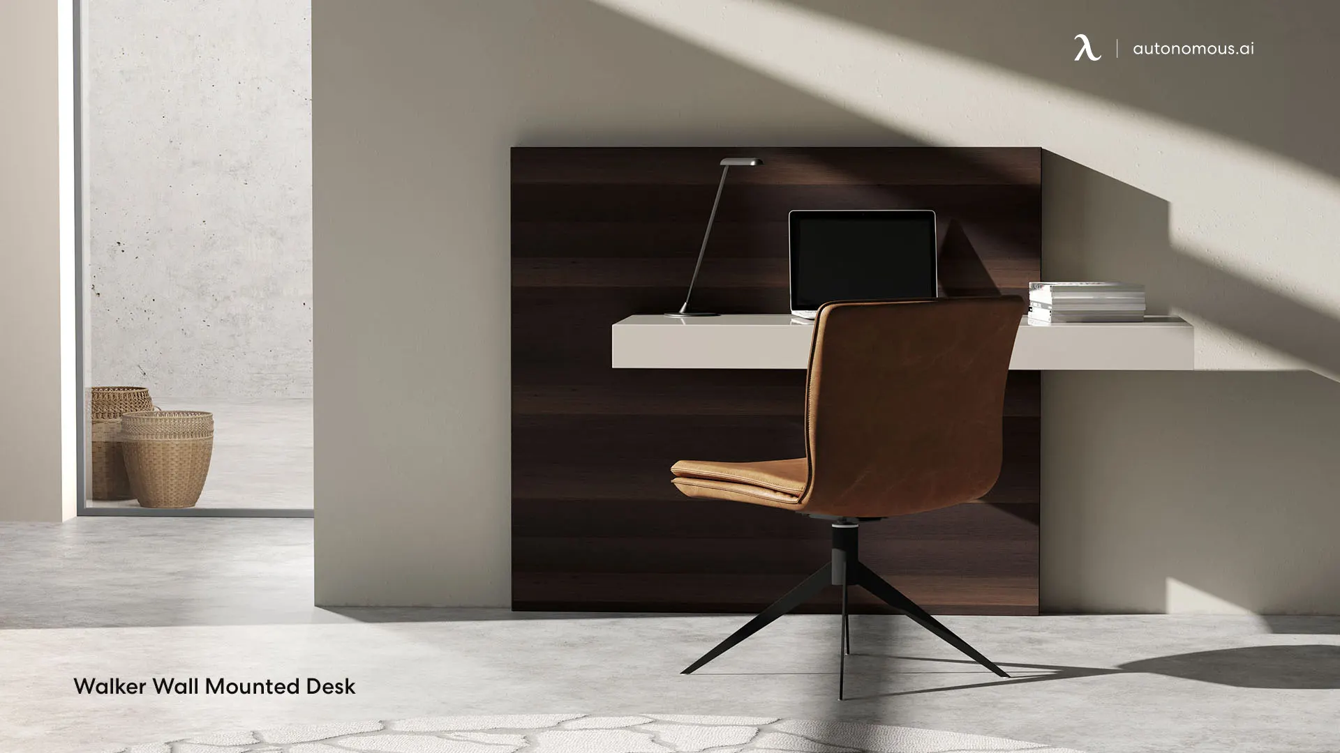 Keep It Simple and Bright With a Wall-mounted Desk
