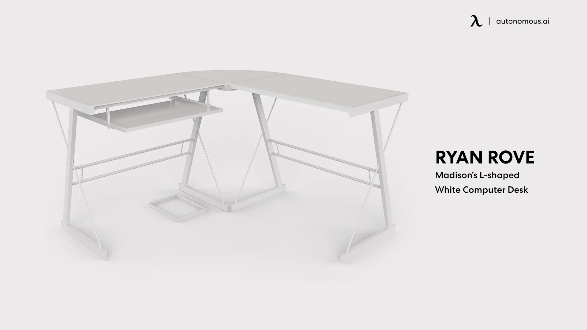 Ryan Rove Madison’s L-shaped White Computer Desk
