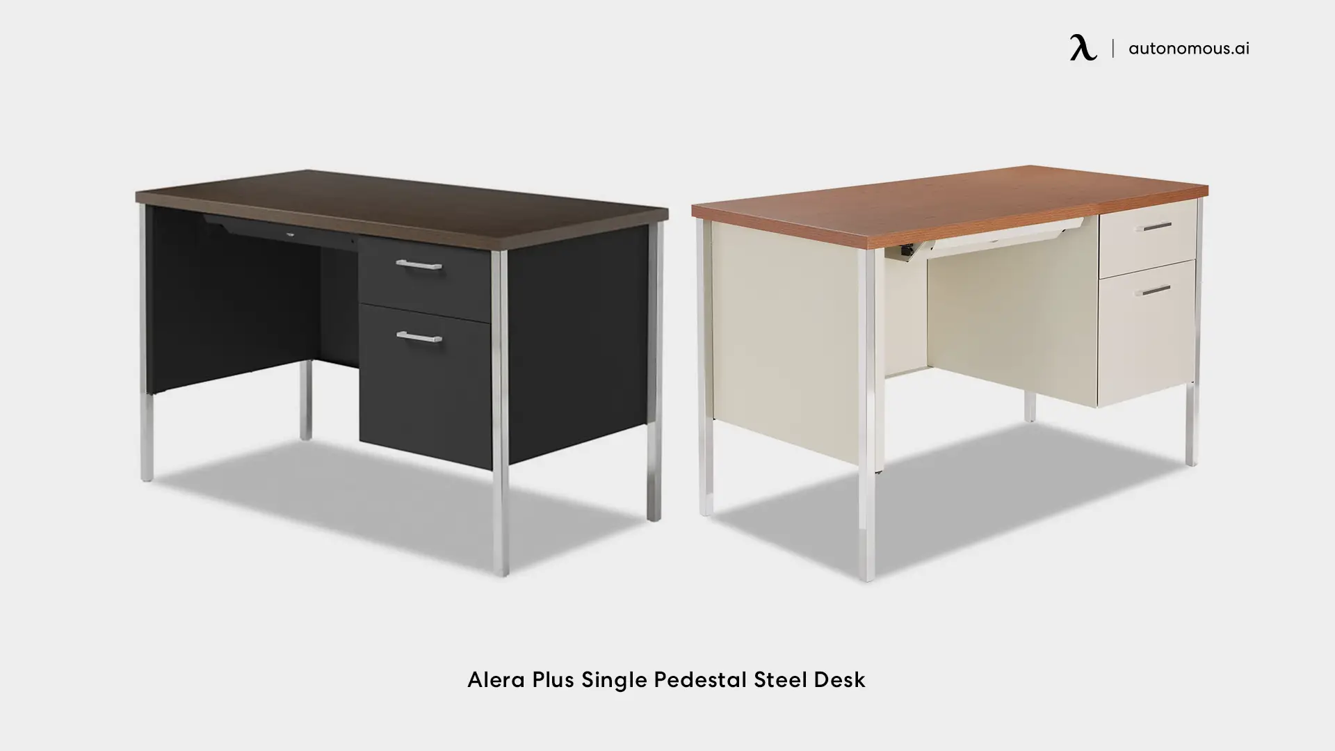 Alera Plus Single Pedestal Steel Desk