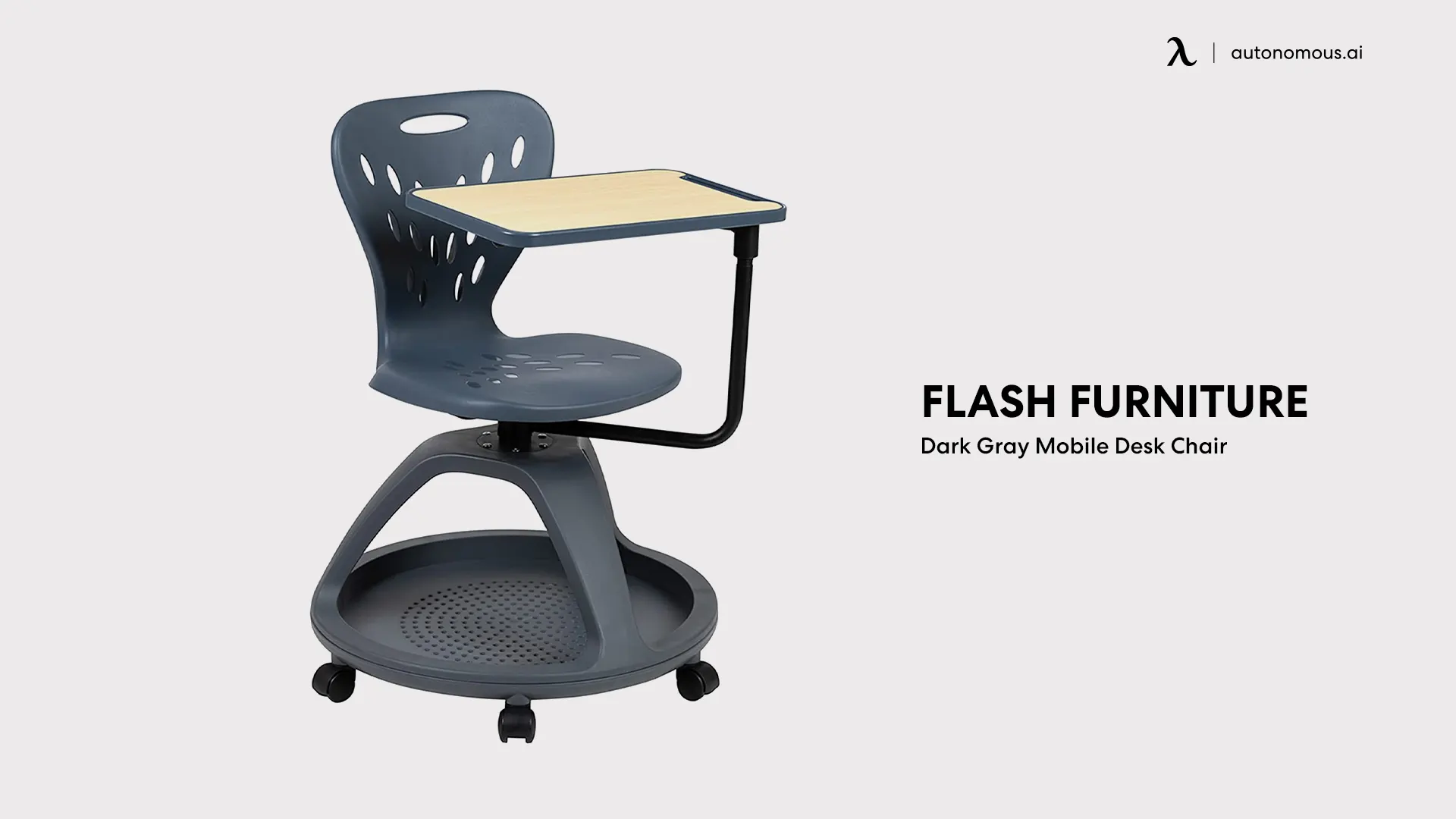 Flash Furniture Dark Gray Mobile Desk Chair