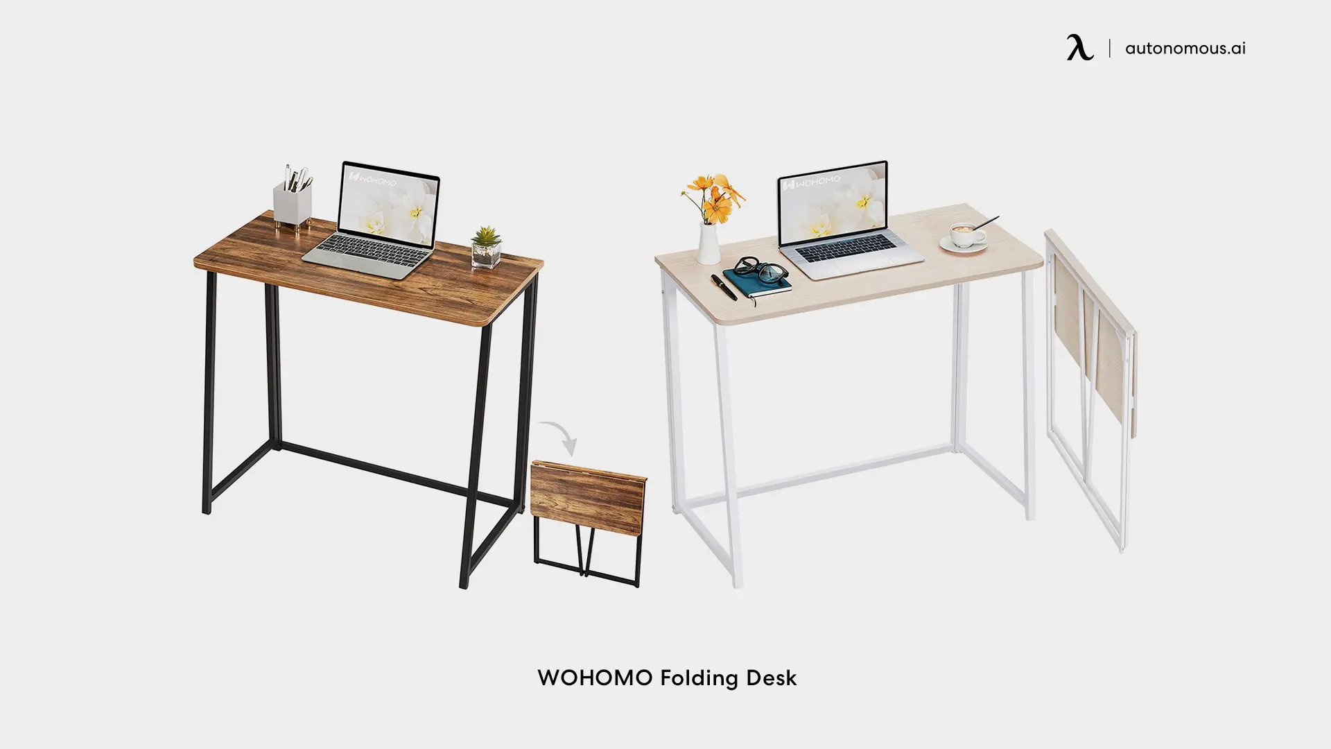 WOHOMO Folding Desk - small white desk