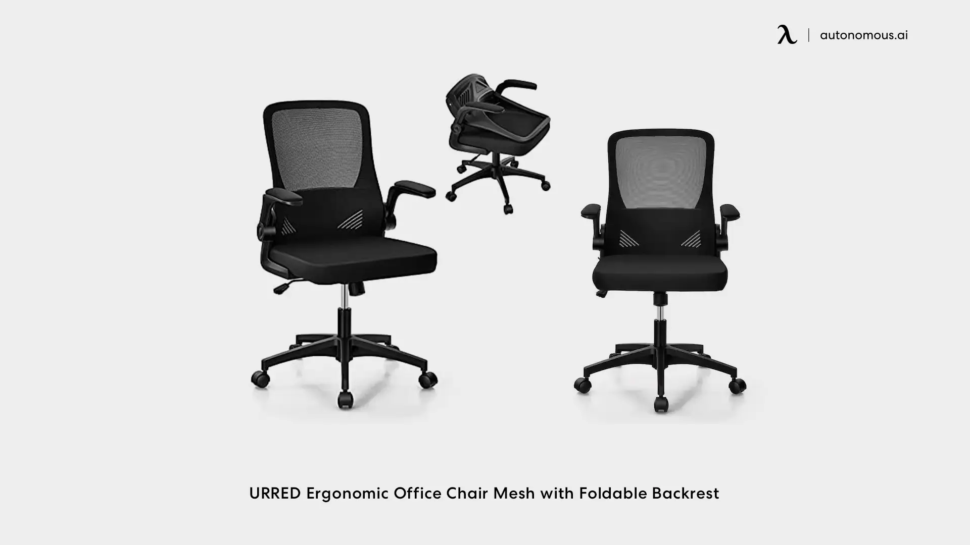 URRED Ergonomic Office Chair Mesh with Foldable Backrest