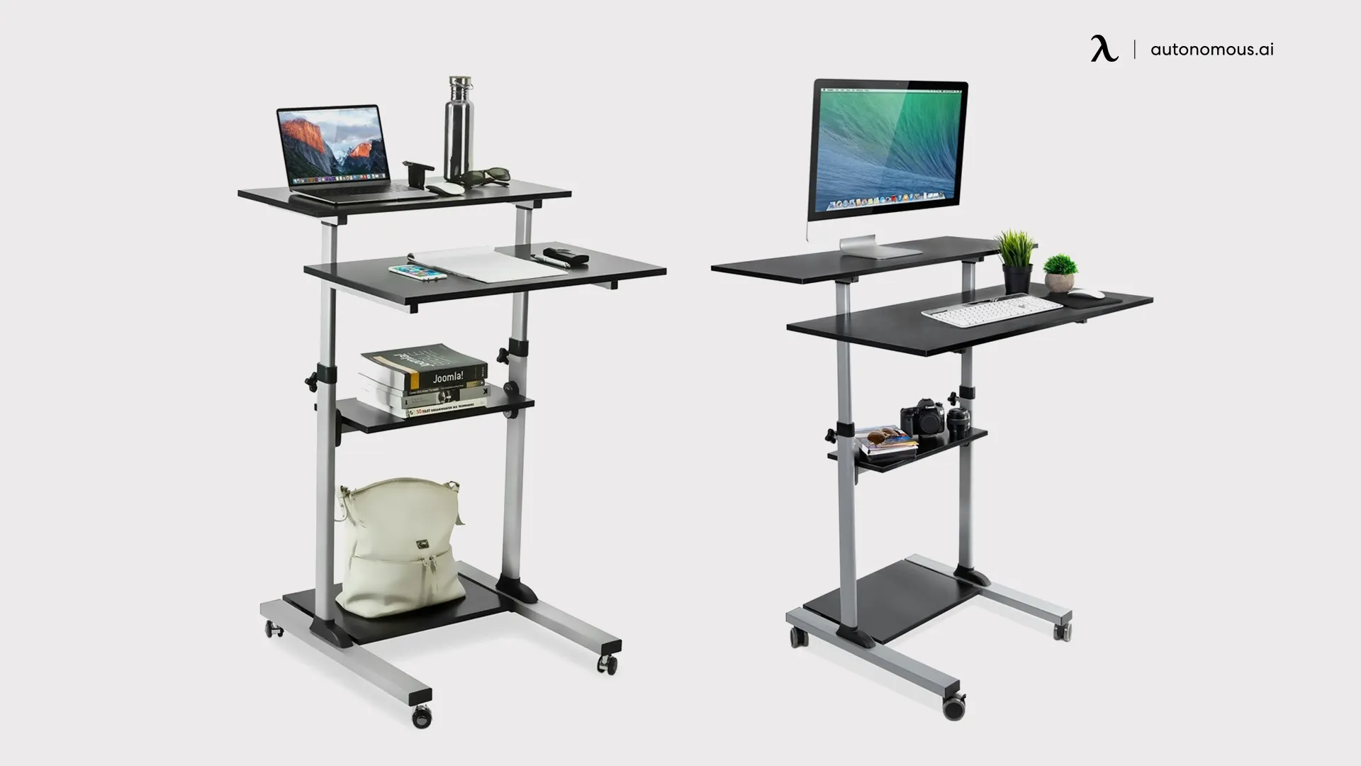 Good Posture with portable computer desk