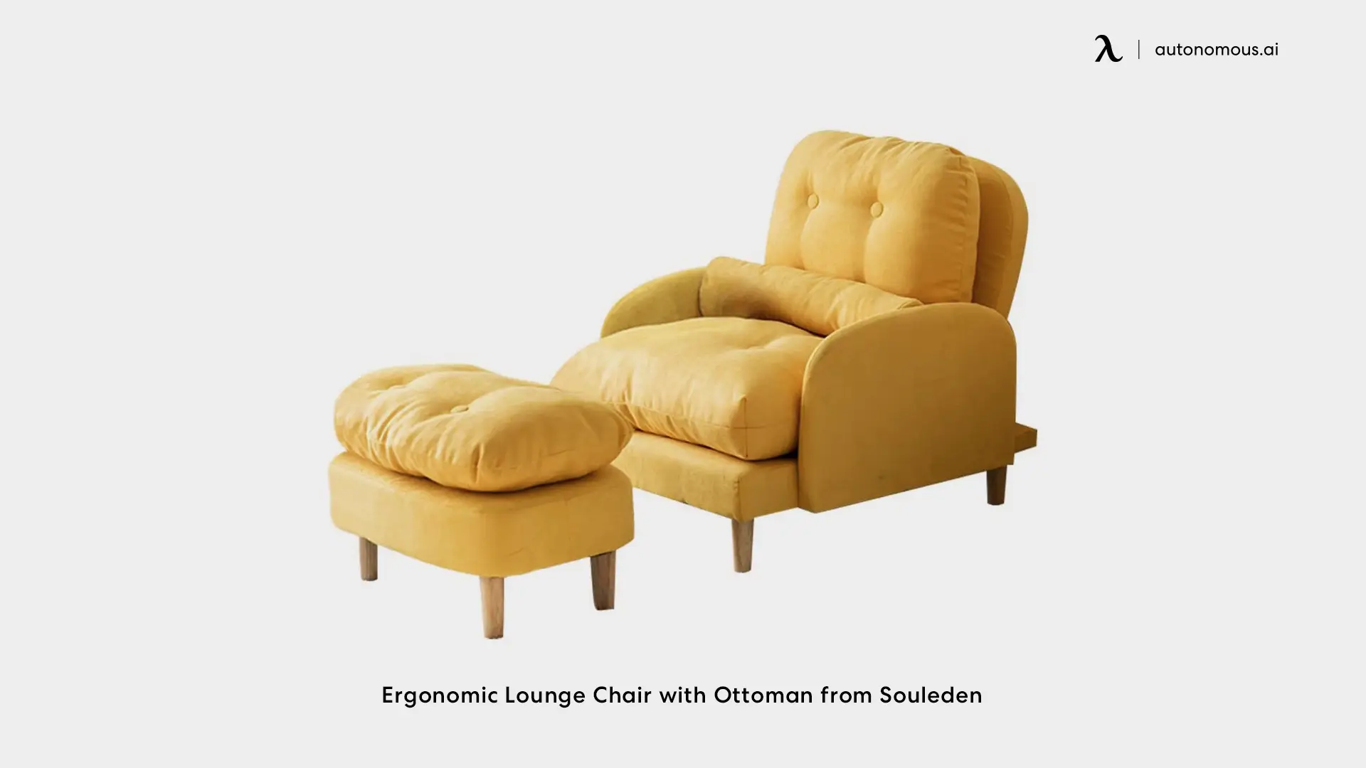 Ergonomic Lounge Chair with Ottoman from Souleden