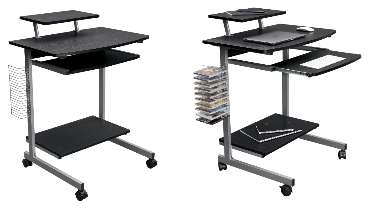Techni Mobili Compact Computer Cart With Storage