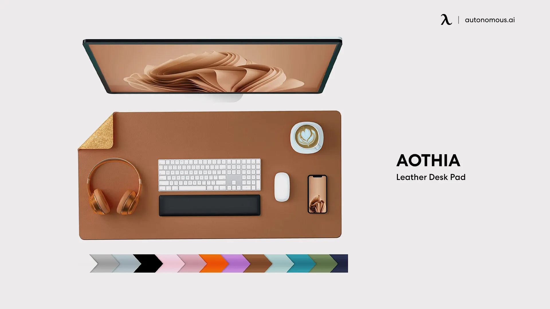Aothia Leather Desk Pad - best desk mat