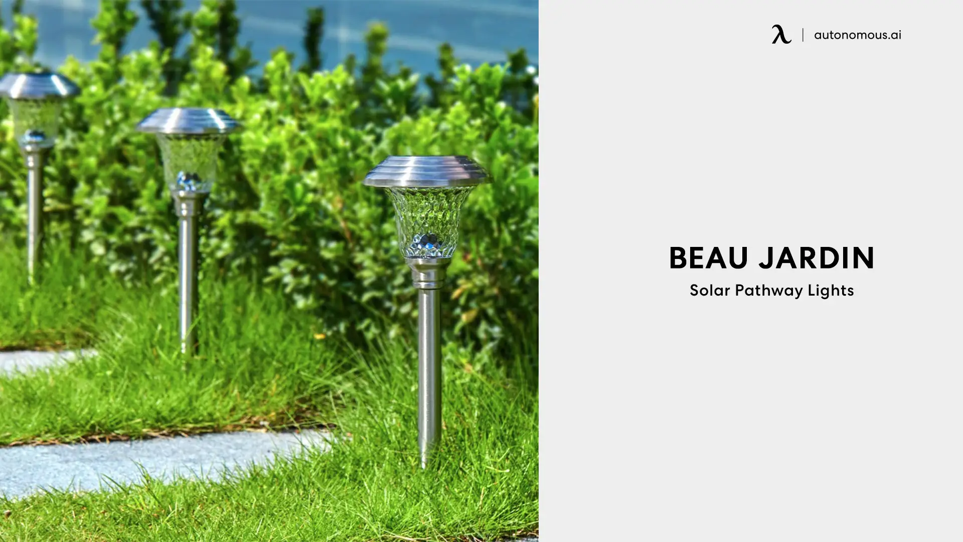 Beau Jardin Solar Pathway Lights - decorative backyard lights